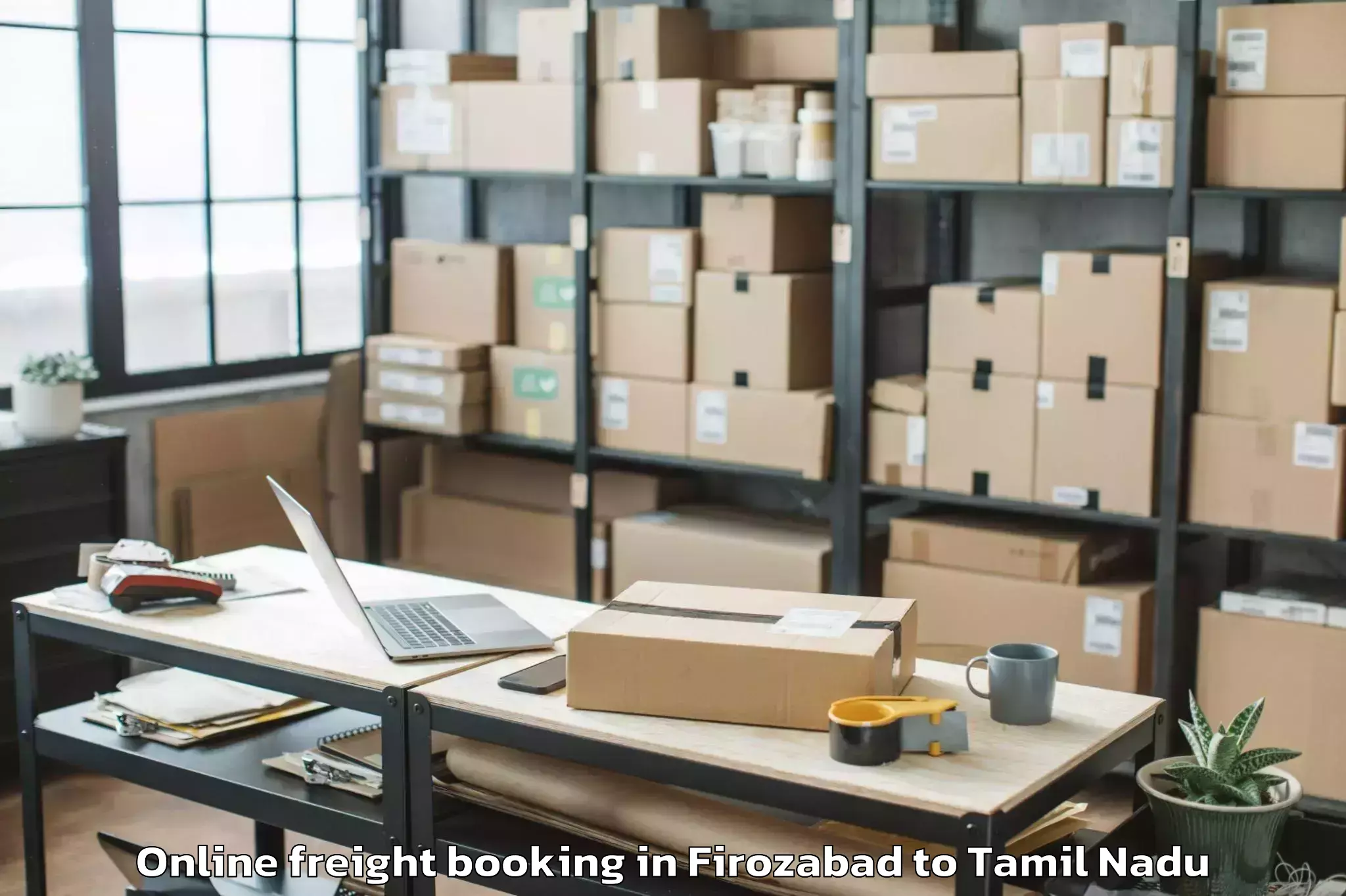 Professional Firozabad to Singanallur Online Freight Booking